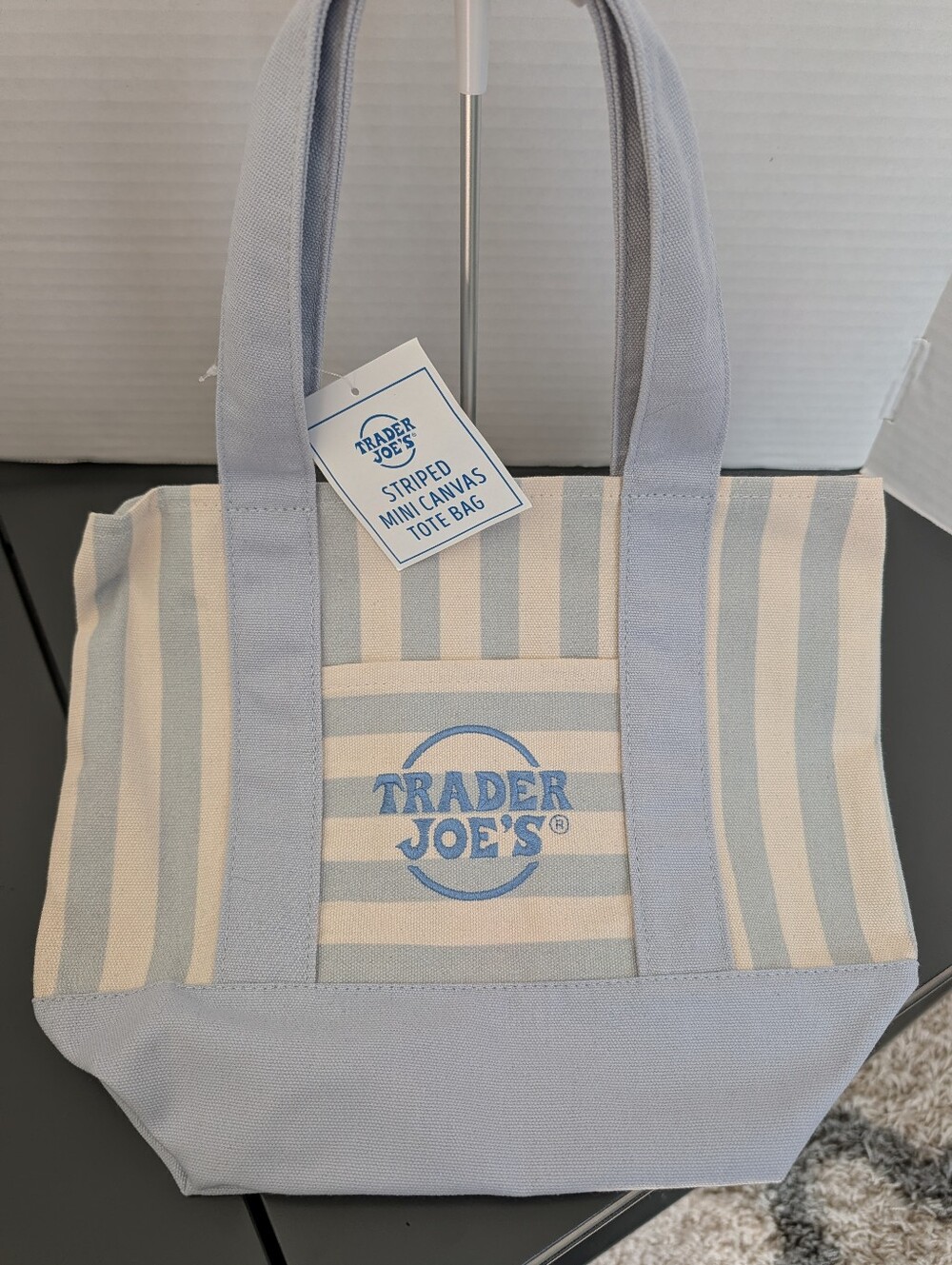 NWT Viral Summer Mini Striped Tote From Trader Joes